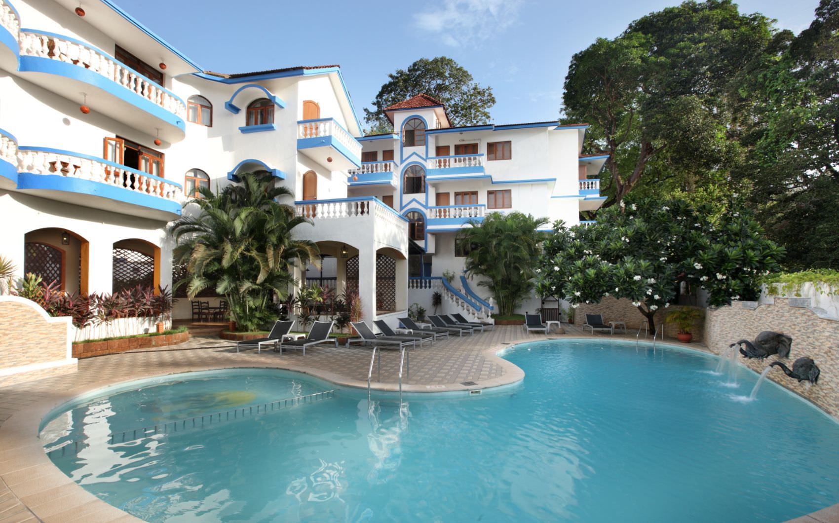 Book your room at Karma MonteRio Resort next to Baga river, North Goa